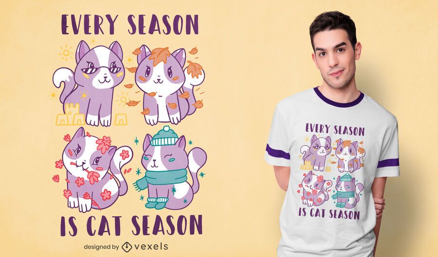 Katzensaison-T-Shirt Design Katzensaison-T-Shirt Design