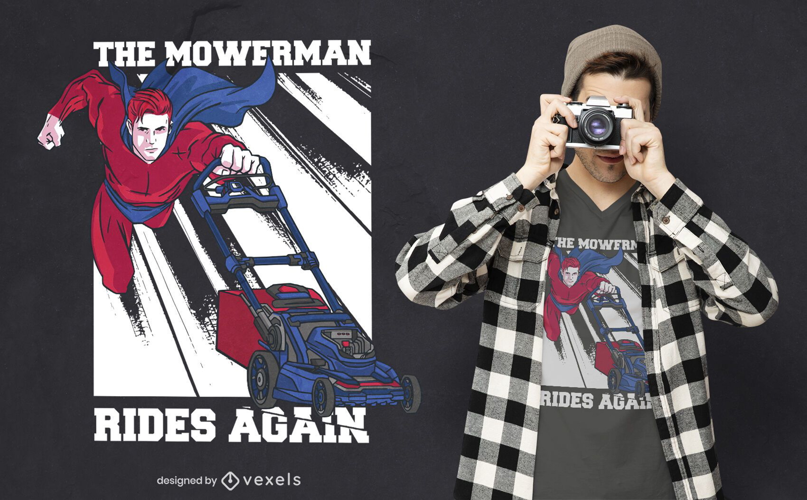 El diseño de la camiseta Mowerman