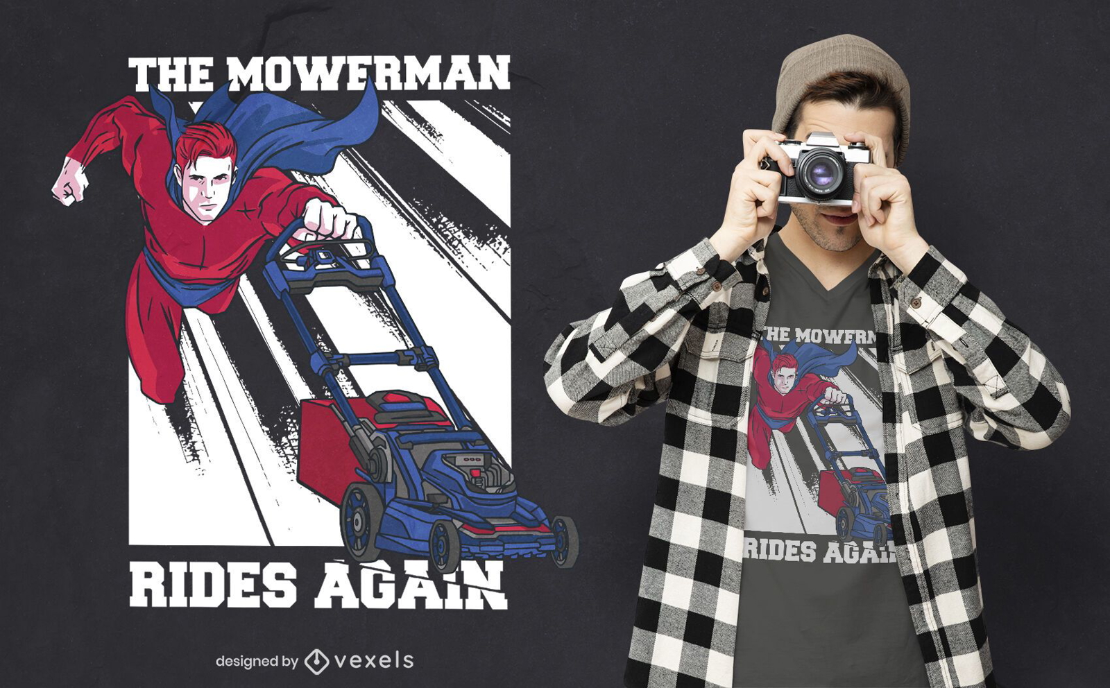 The mowerman t-shirt design