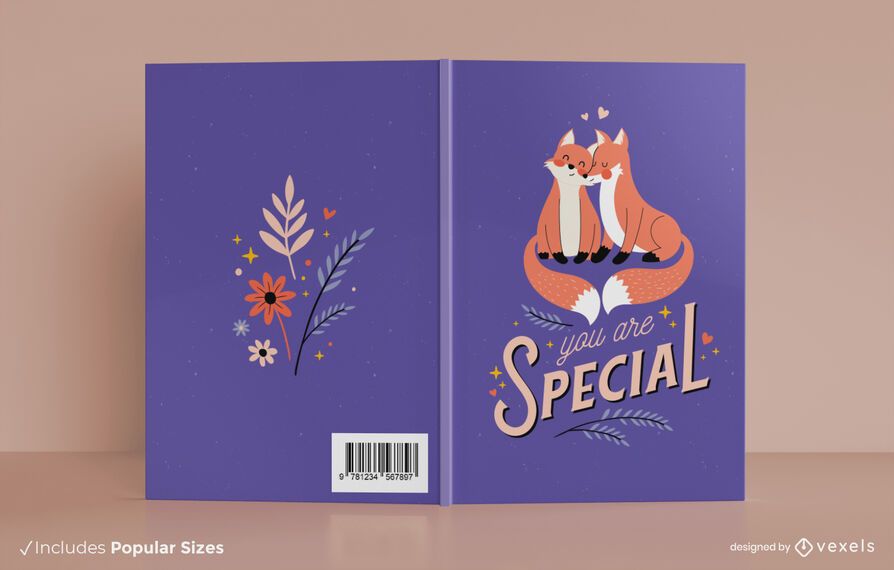 Fox couple book cover design Fox couple book cover design