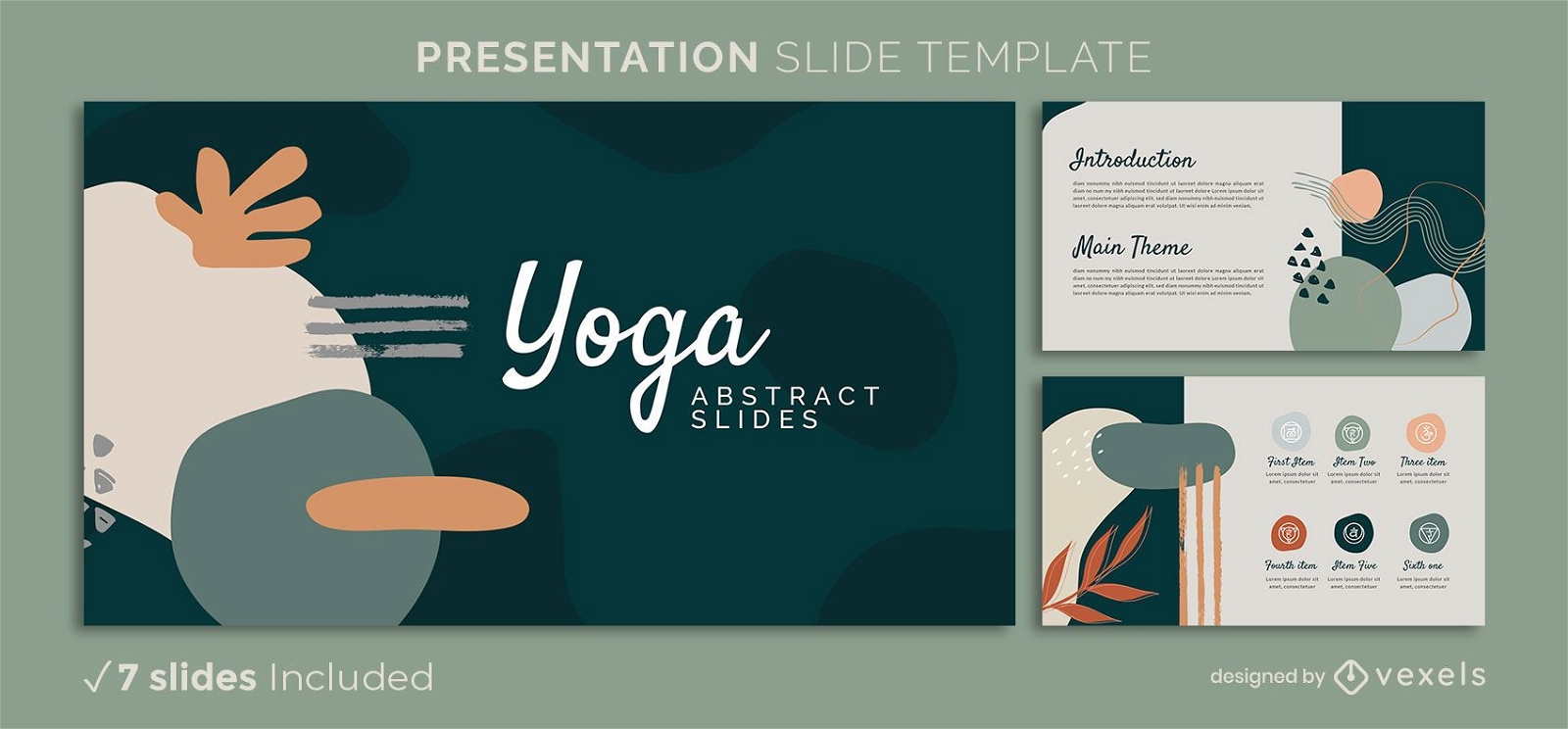 Plantilla de presentación abstracta de yoga