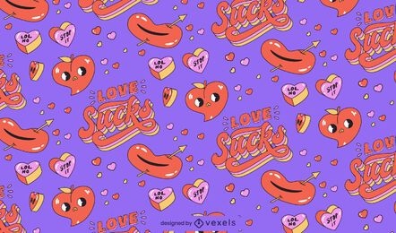 Love sucks anti valentine's pattern design