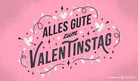 Valentinstag german lettering design