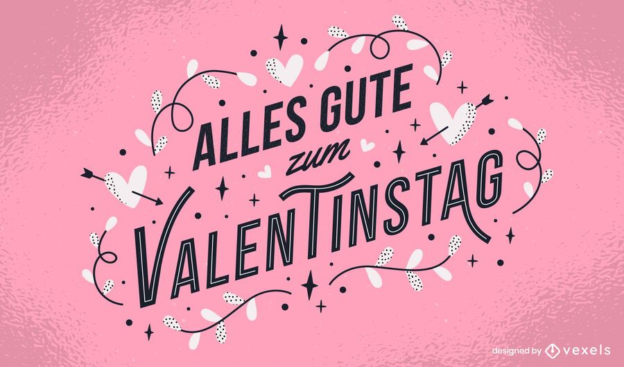 Valentinstag german lettering design Valentinstag german lettering design