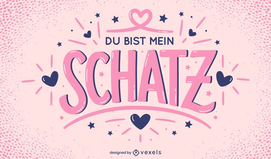 Valentine's day german lettering design Valentine's day german lettering design