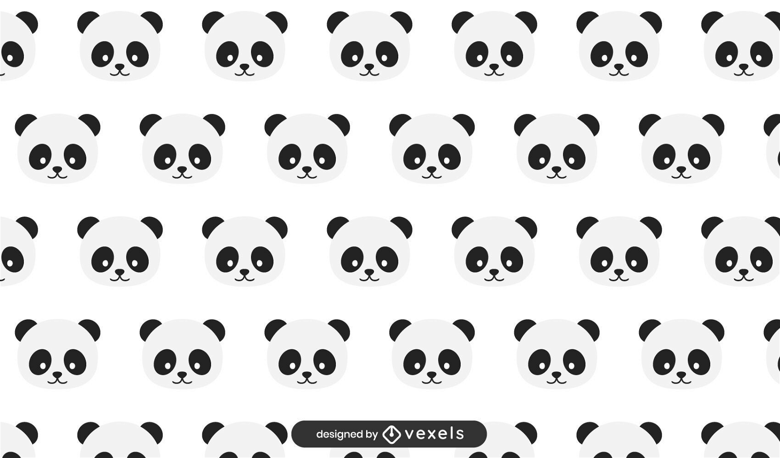 Panda bears pattern design