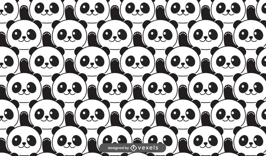 Cute panda bears pattern design Cute panda bears pattern design