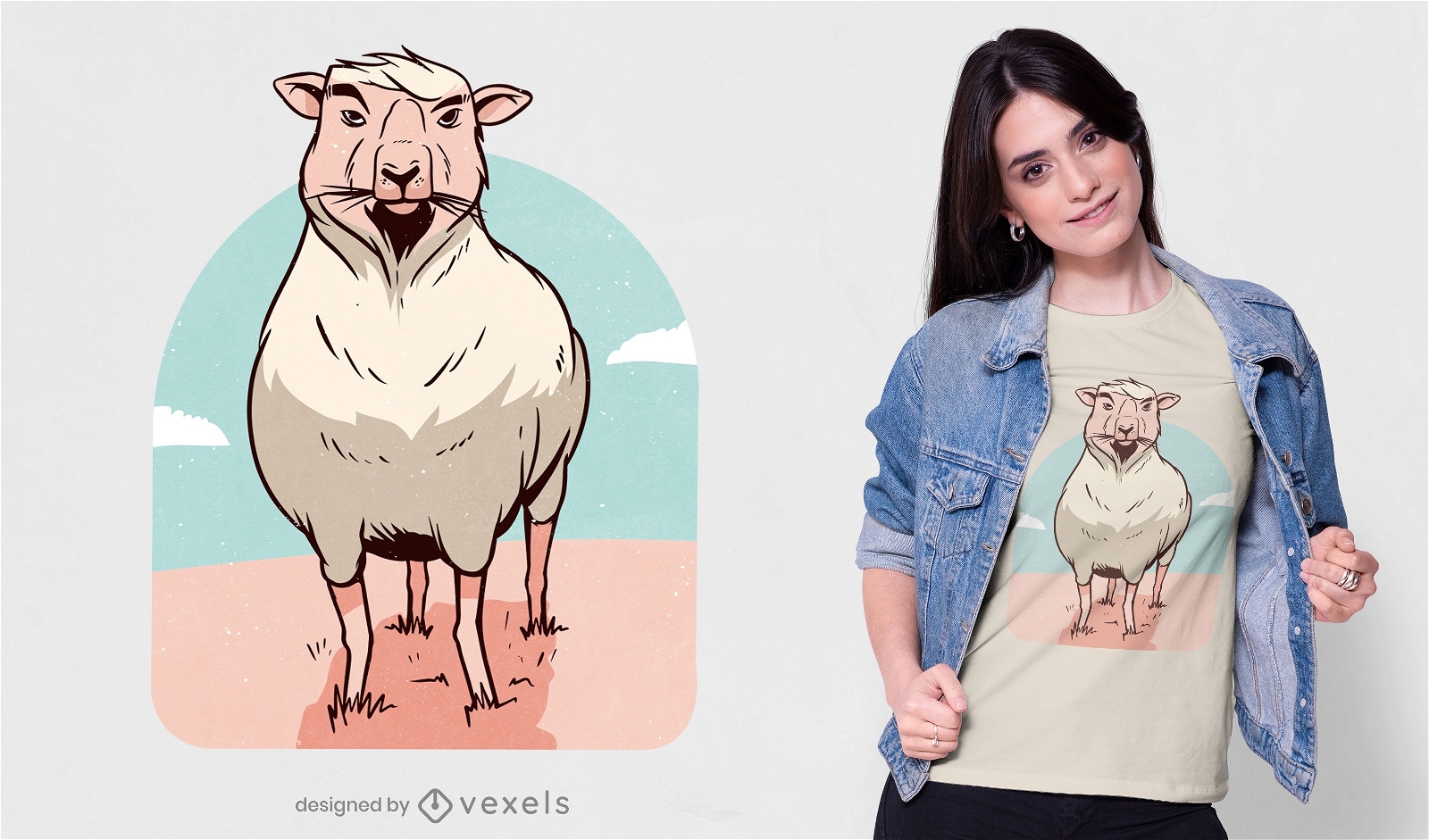Proud sheep t-shirt design