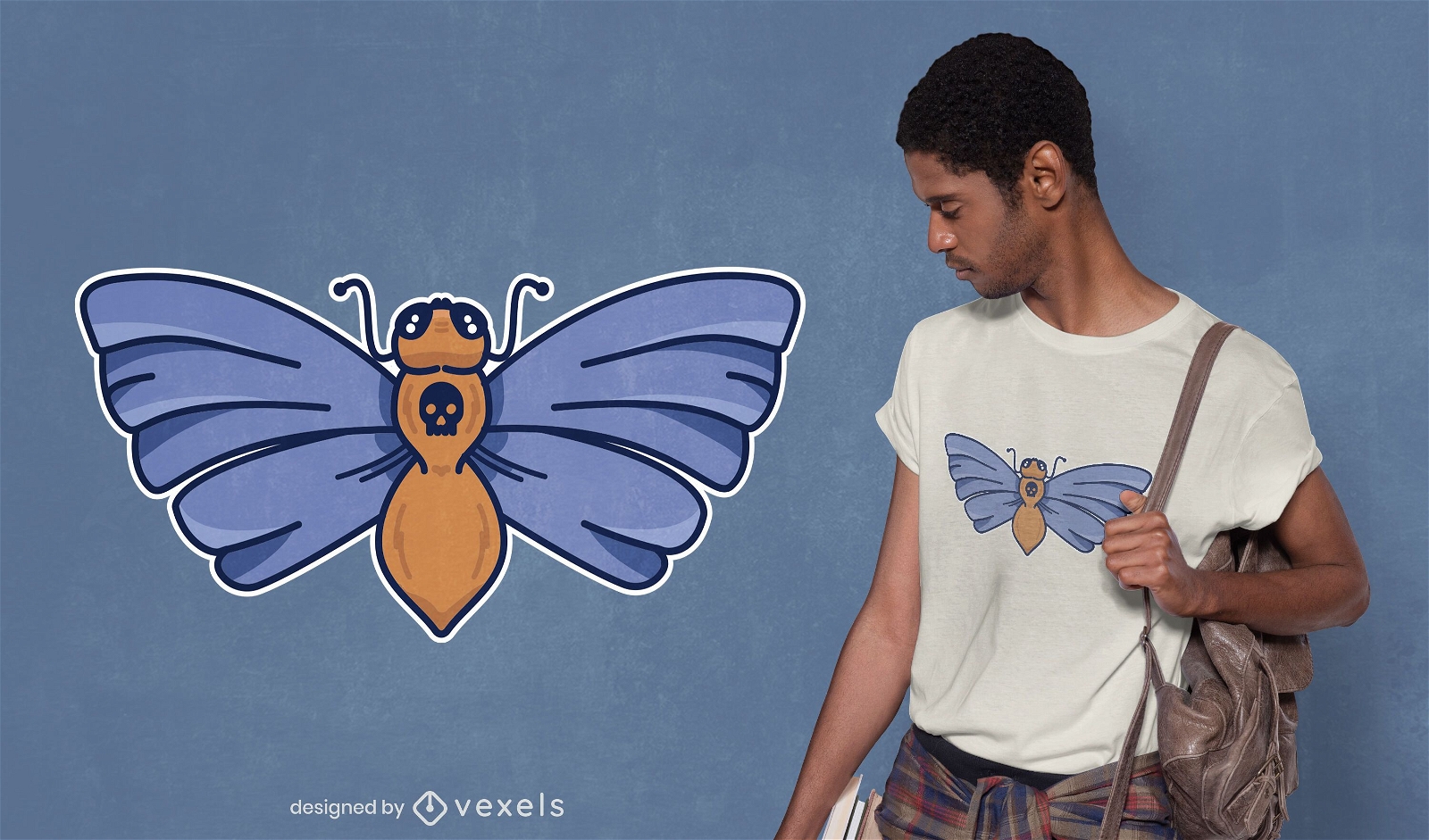 Design de camiseta da mariposa da morte