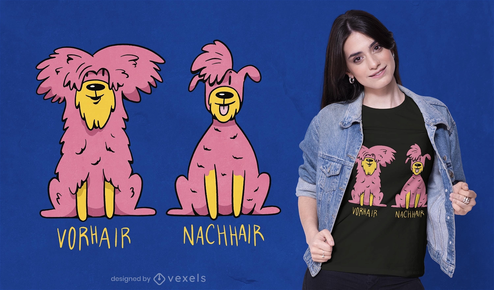 Haircut dog t-shirt design