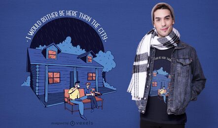 Design de t-shirt com citação de cabine