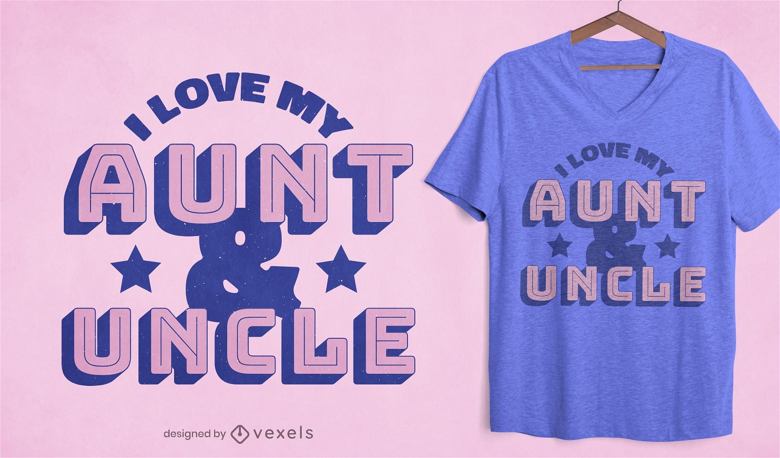 Love my aunt & uncle t-shirt design