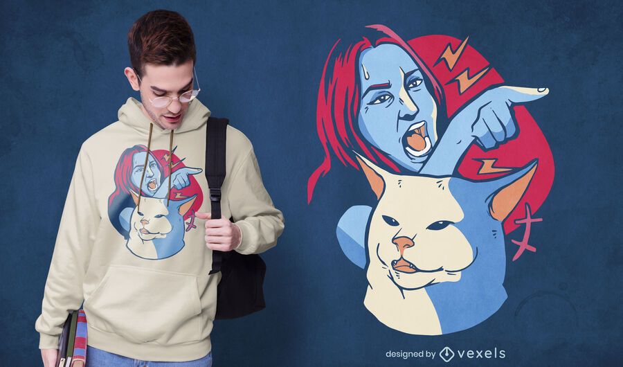 Screaming lady meme t-shirt design Screaming lady meme t-shirt design