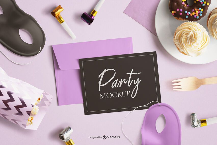 Party card mockup composition Party card mockup composition