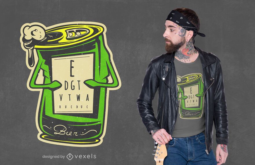 Beer eye chart t-shirt design Beer eye chart t-shirt design