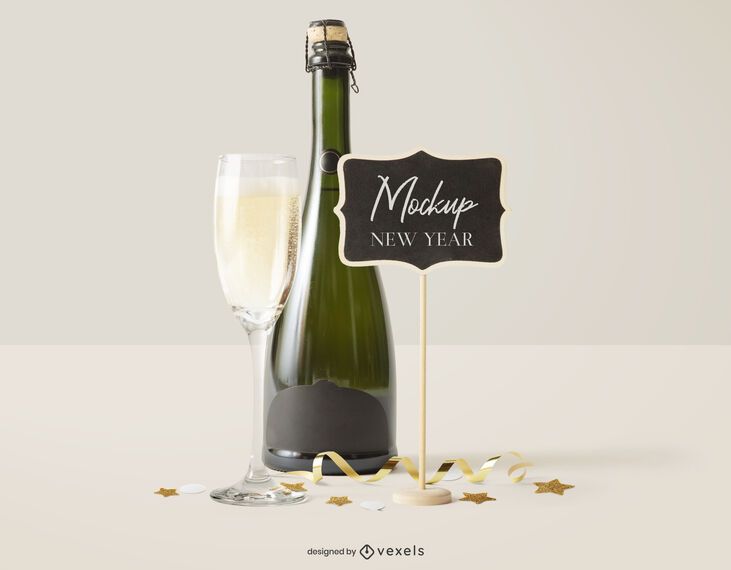 New year mini chalkboard mockup composition New year mini chalkboard mockup composition