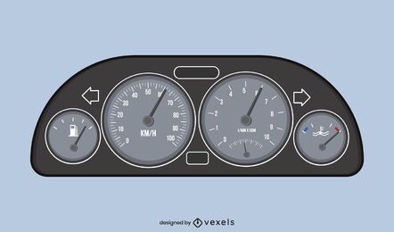 Auto Tacho Illustration Design