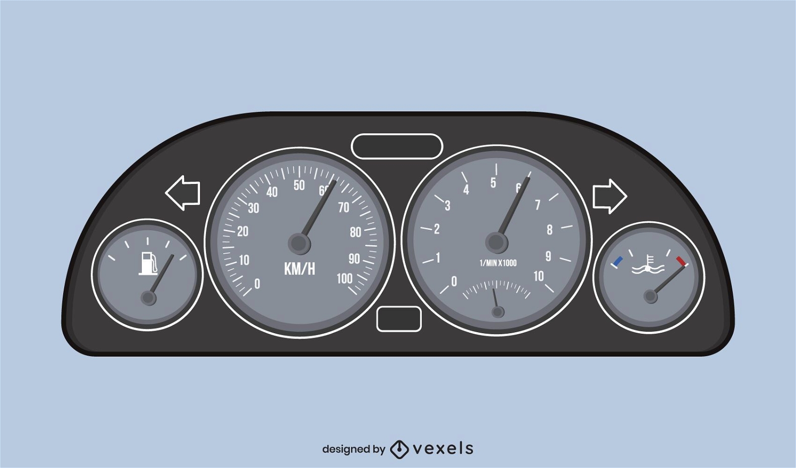 Diseño de ilustración de velocímetro de coche