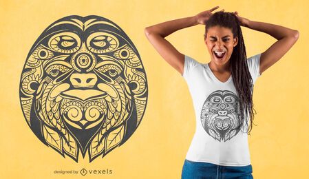 Design ornamental de camisetas de preguiça