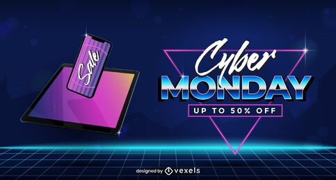 Modelo de controle deslizante de venda Cyber segunda-feira Modelo de controle deslizante de venda Cyber segunda-feira