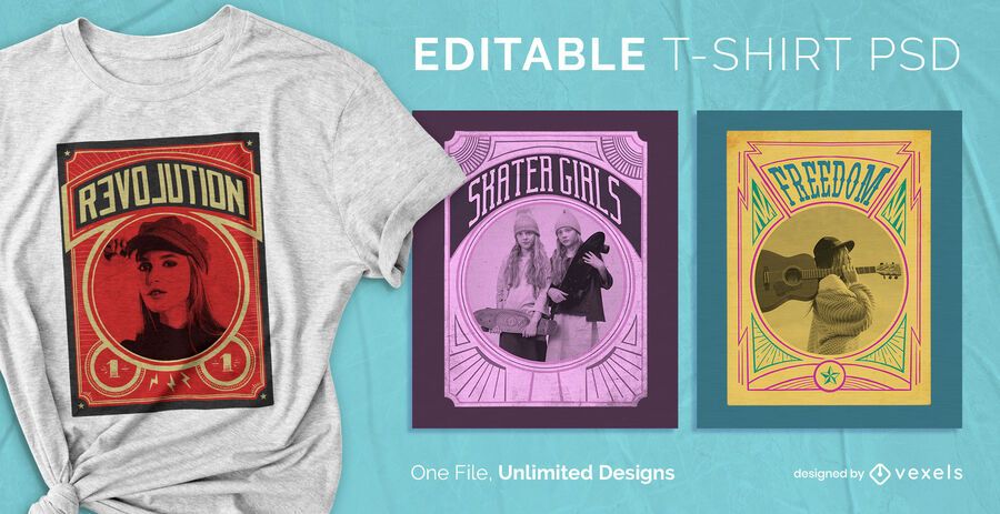Vintage poster scalable t-shirt psd Vintage poster scalable t-shirt psd