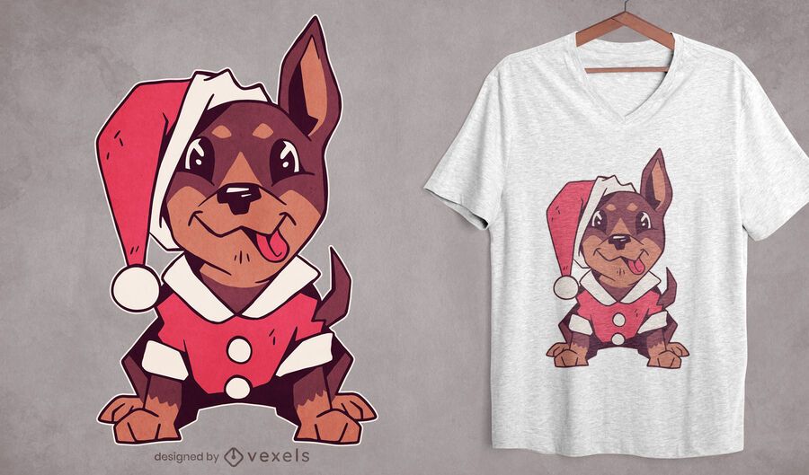 Cute christmas puppy t-shirt design Cute christmas puppy t-shirt design