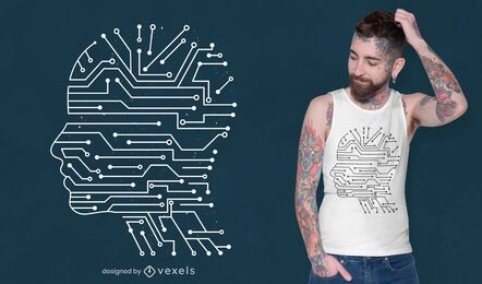 Diseño de camiseta de inteligencia artificial.