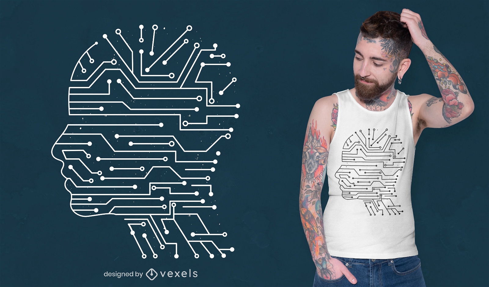 T-Shirt Design der k?nstlichen Intelligenz