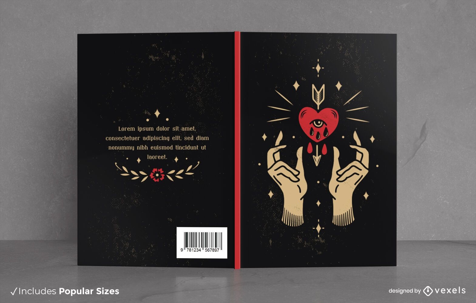 Diseño de portada de libro anti San Valentín