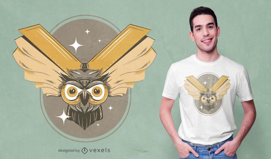 Owl books t-shirt design Owl books t-shirt design