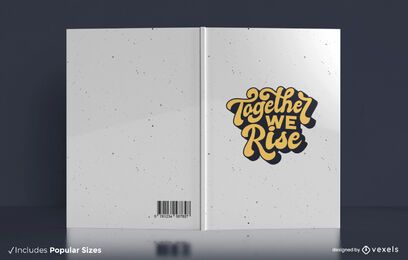Design de capa de livro com citação retrô