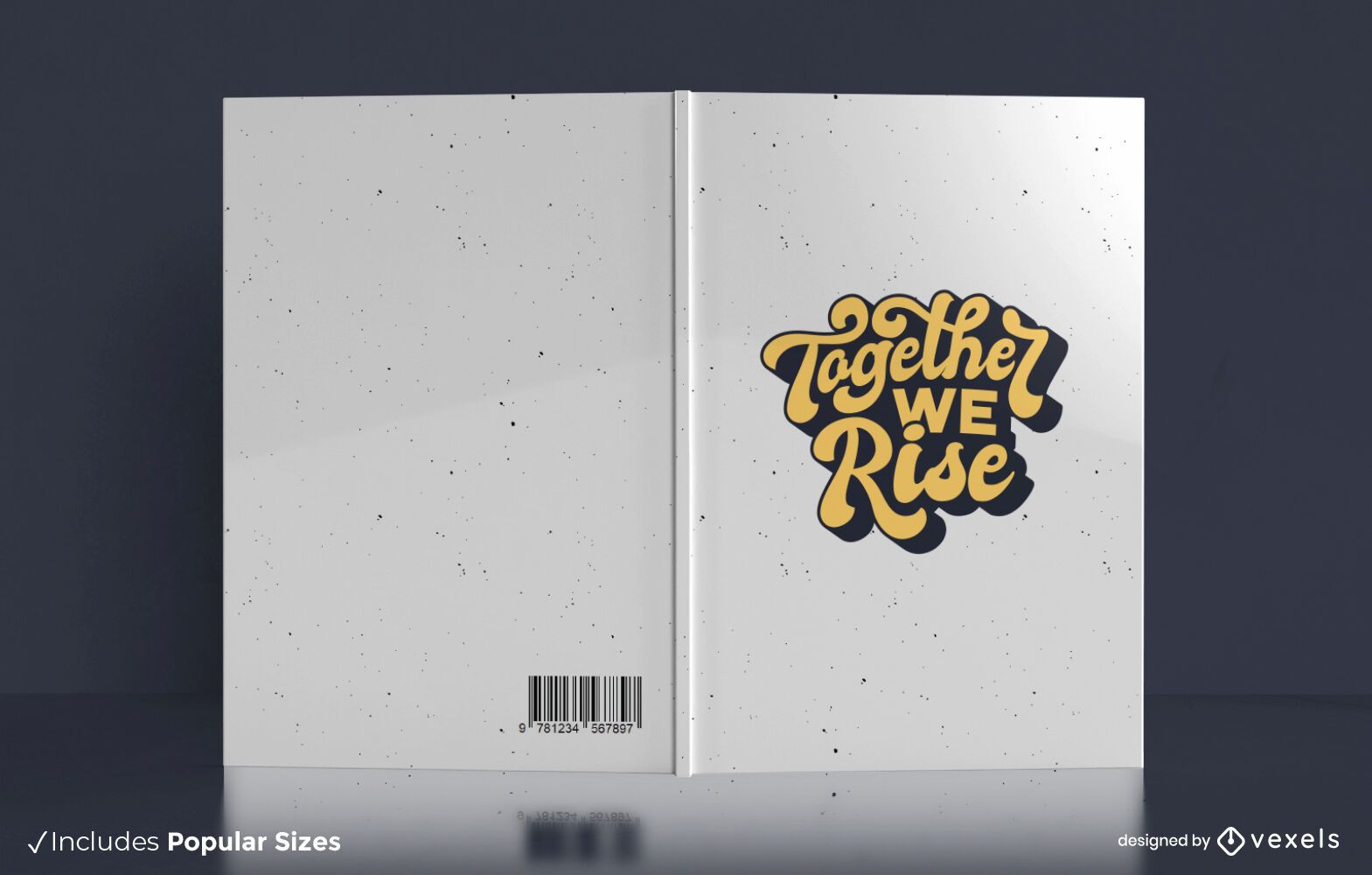 Diseño de portada de libro de cita retro