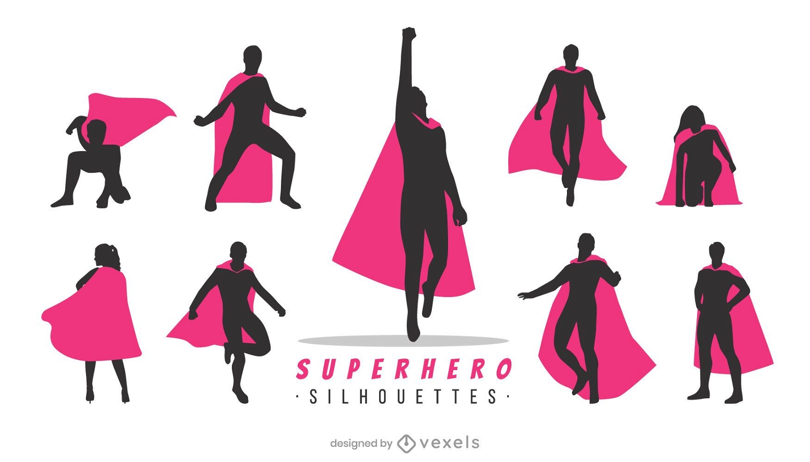 Superhero silhouette set design