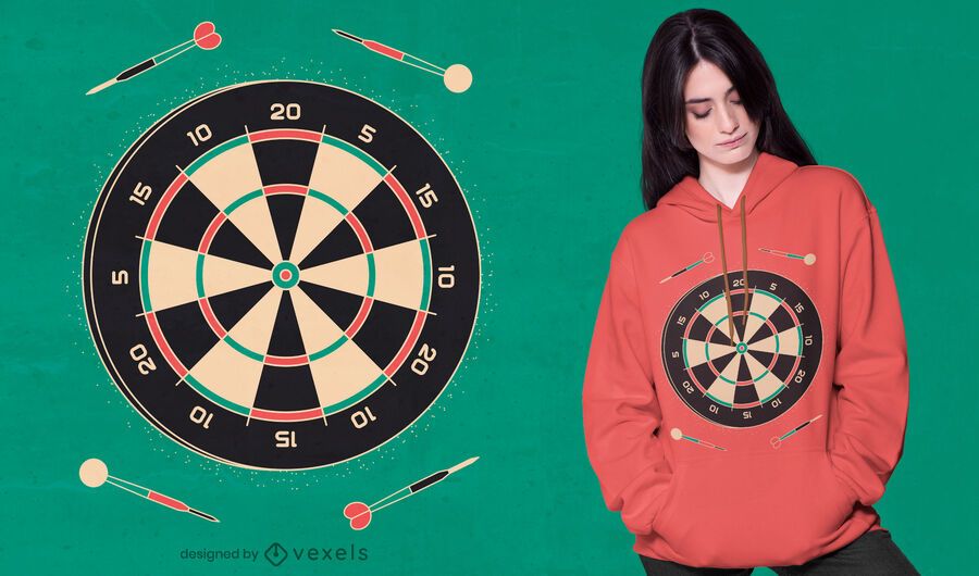 Dartboard game t-shirt design Dartboard game t-shirt design