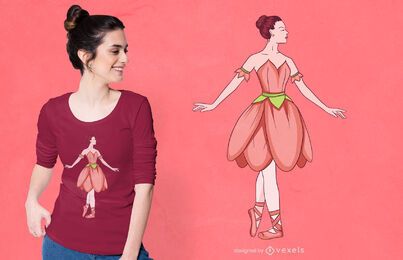 Blumen Billerina T-Shirt Design