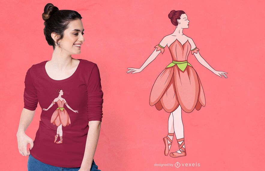 Flower billerina t-shirt design Flower billerina t-shirt design