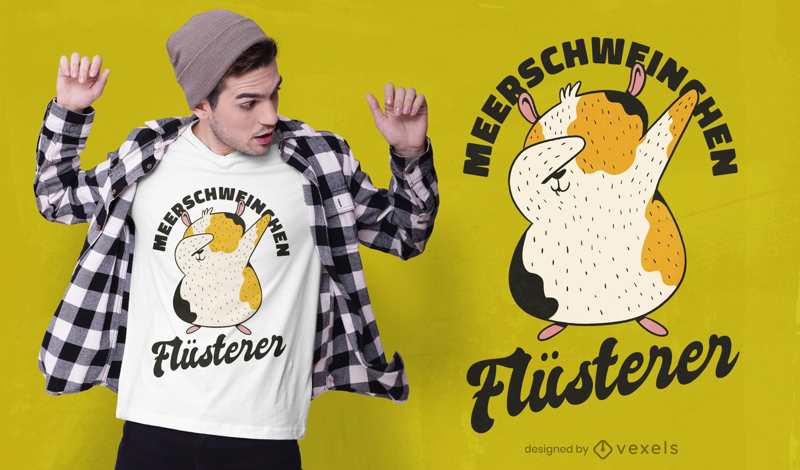 Meerschweinchen Flüsterer T-Shirt Design