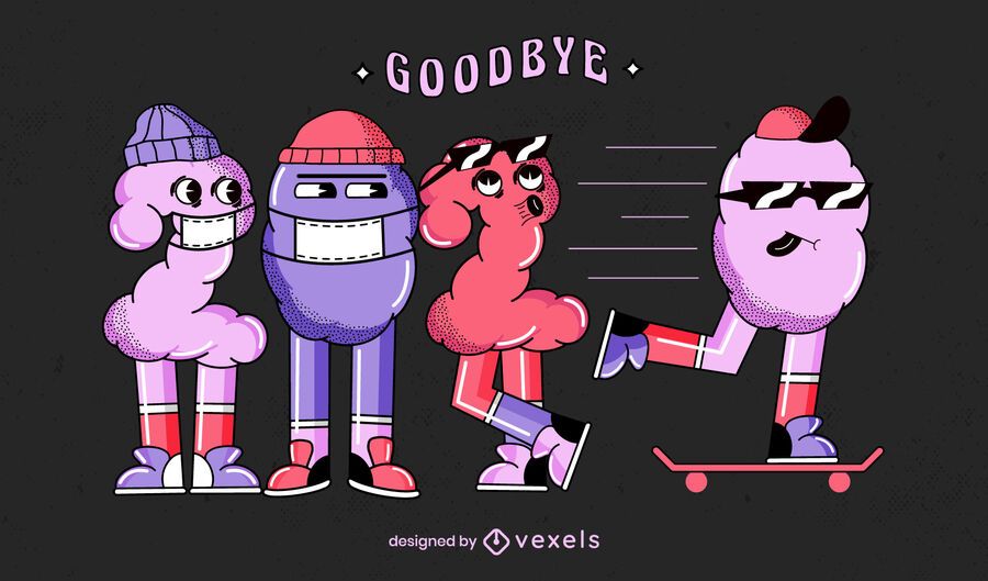Goodbye 2020 illustration design Goodbye 2020 illustration design