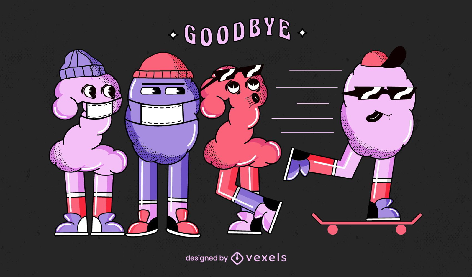 Desenho de ilustração Goodbye 2020