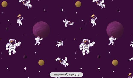 Astronauts space pattern design Astronauts space pattern design