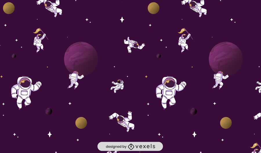 Astronauts space pattern design Astronauts space pattern design