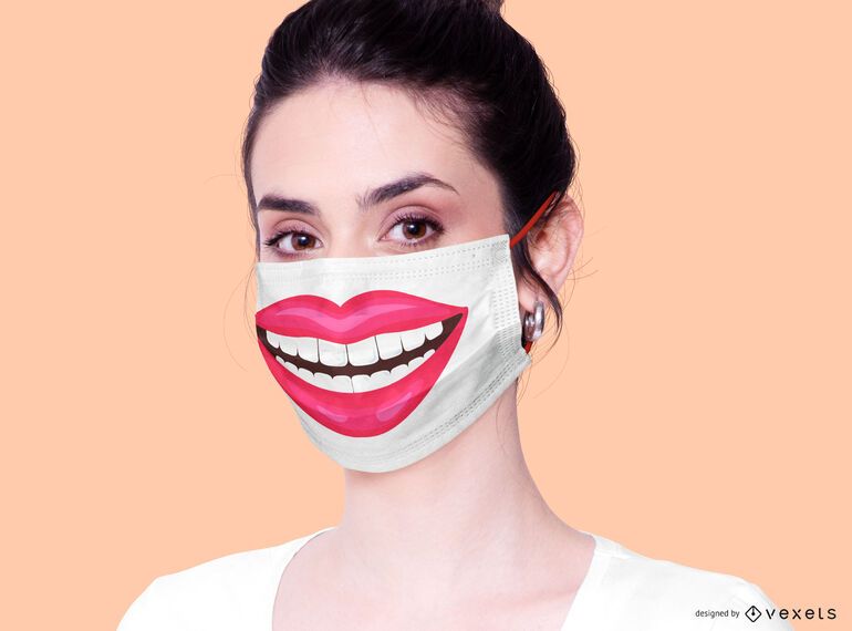 Smile face mask design Smile face mask design