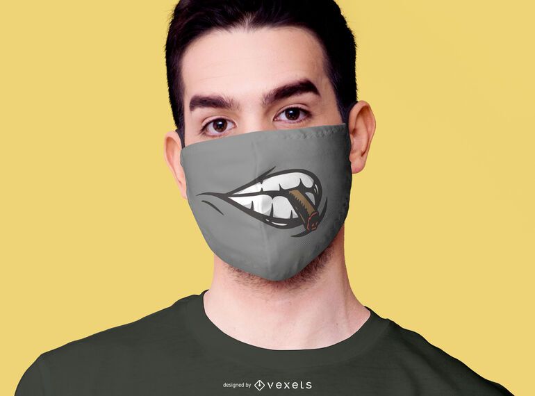 Smoking face mask design Smoking face mask design