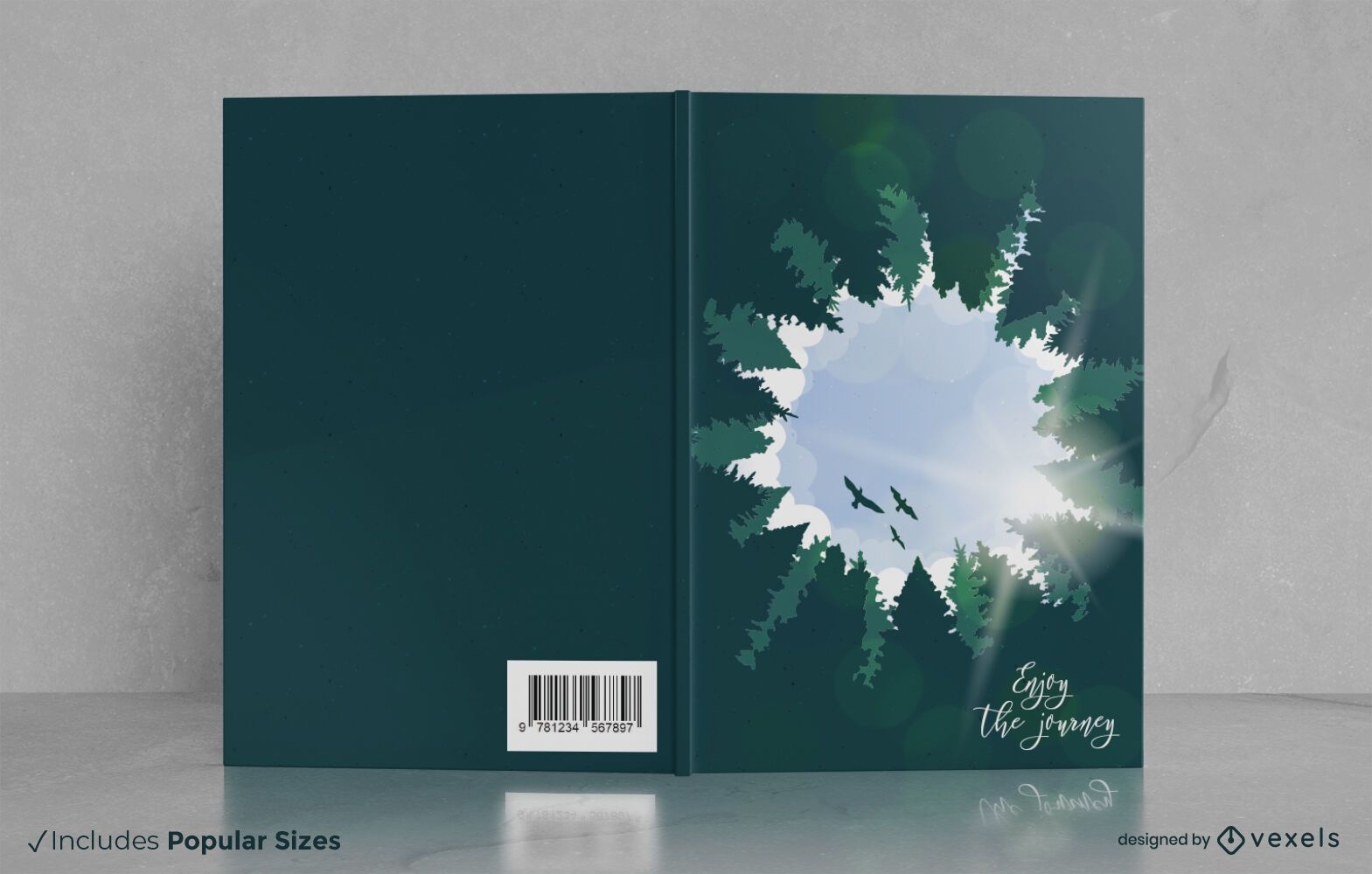 Aproveite o design da capa do livro da viagem