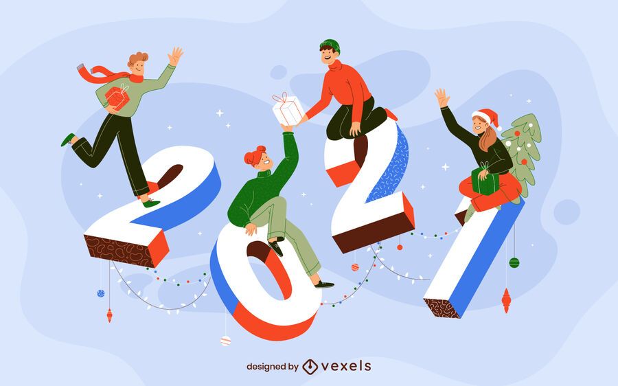 2021 celebration characters illustration design 2021 celebration characters illustration design