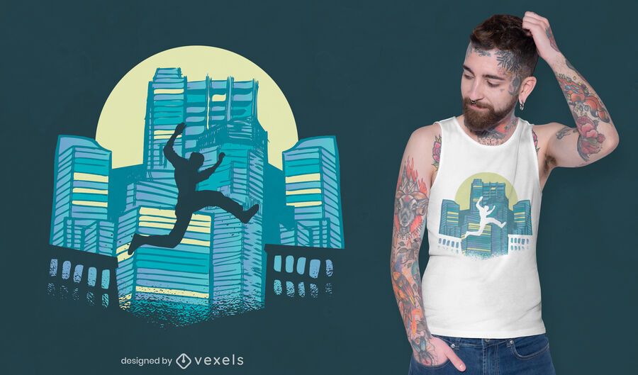 Diseño de camiseta parkour tracer Diseño de camiseta parkour tracer