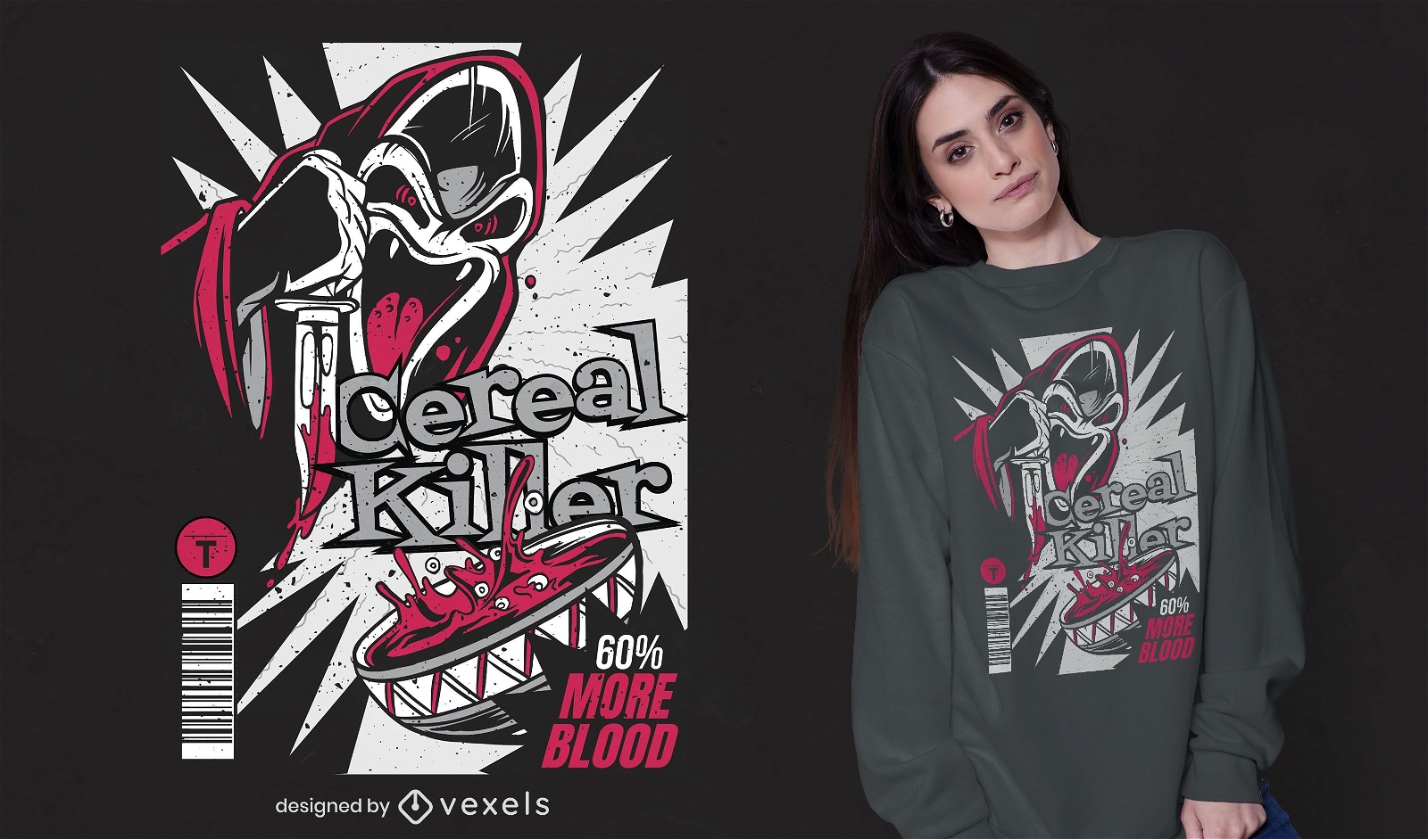 Design de t-shirt Cereal killer