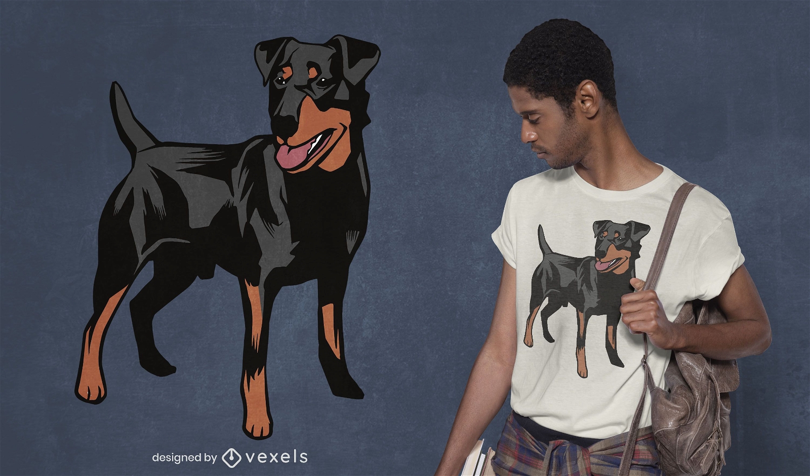 Diseño de camiseta de perro alemán