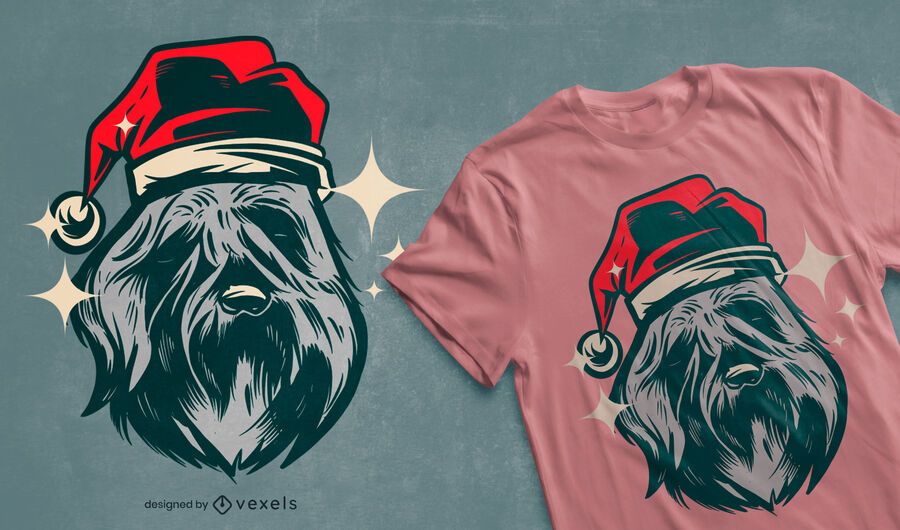 Bouvier des flandres christmas t-shirt design Bouvier des flandres christmas t-shirt design
