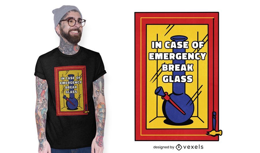 Emergency bong t-shirt design Emergency bong t-shirt design